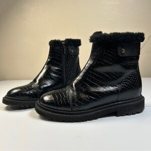 Jimmy Choo Voyager lI Heated Leather Ankle Boots Black Size 39.5 (US 9.5)